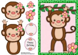 Gorgeous Monkey with a Pink Flower