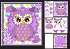 Gorgeous Purple Owl 8x8 Mini Kit