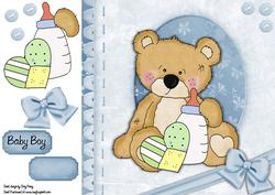 Teddy Bear Baby Boy 8x8