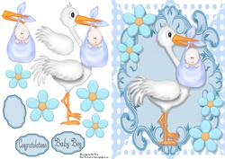 Cute Baby Boy Delivery by Stork