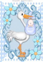 Cute Baby Boy Delivery by Stork A4