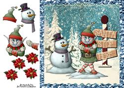 Frozen Elf & Snowman 8x8