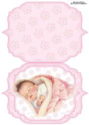 Beautiful Baby Girl Shaped Card