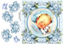 Baby Boy Sleeping 8x8