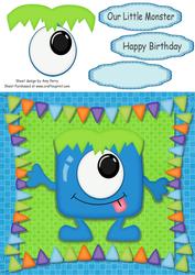 One Eyed Blue Monster 8x8