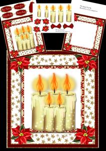 Beautiful White Candle Collection Red 8x8 Mini Kit