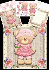 Beautiful Teddy Bear Gardner 8x8 Mini Kit