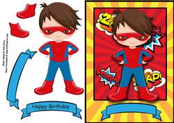 Blue & Red Superhero!