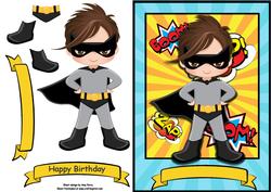 Grey & Black Super Hero