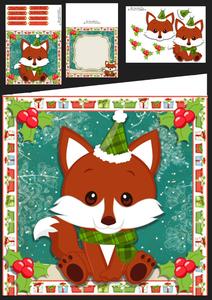 Adorable Festive Fox 8x8 Mini Kit