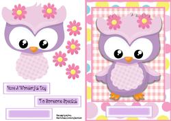 Gorgeous Lilac Owl