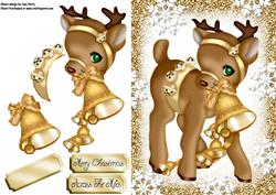 Lovely Reindeer with Gold Bell