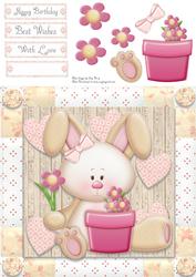 Gorgeous White Bunny 8x8
