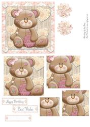 Gorgeous Knitting Bear Square Pyramids