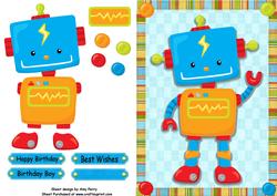 Robot with Blue Face