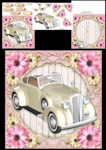 Beautiful Cream Wedding Car 8x8 Mini Kit
