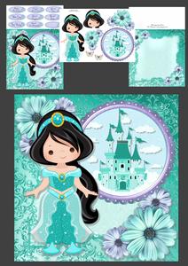Beautiful Aqua Princess 8x8 Mini Kit
