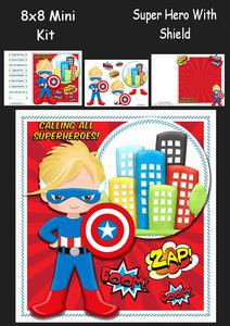 Super Hero with Shield 8x8 Mini Kit