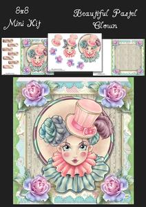 Beautiful Pastel Clown 8x8 Mini Kit