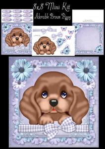 Adorable Brown Puppy 8x8 Mini Kit