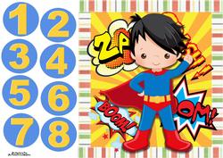 Super Hero with Cape 1-8 8x8
