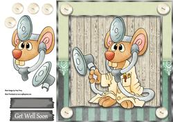 Get Well Soon Doctor Mouse 8x8