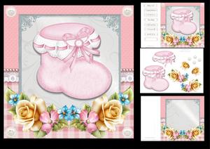 Gorgeous Pink Lace Bootie 8x8 Mini Kit
