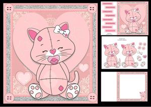 Adorable Pink Bear 8x8 Mini Kit