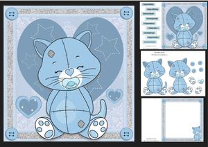 Adorable Blue Bear 8x8 Mini Kit