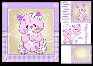 Adorable Lilac Bear 8x8 Mini Kit
