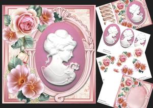 Beautiful Pink Roses & Cameo 8x8 Mini Kit