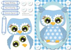 Cute Blue Owl