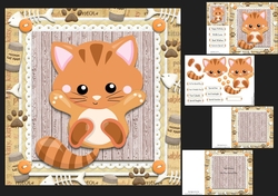 Adorable Ginger Cat 8x8 Mini Kit