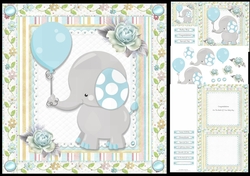 Baby Boy Elephant 8x8 Mini Kit