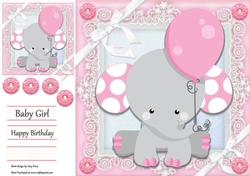Baby Girl Elephant 8x8 