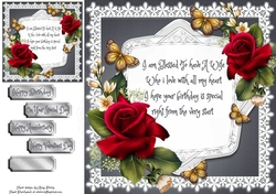 Beautiful Red Roses 8x8