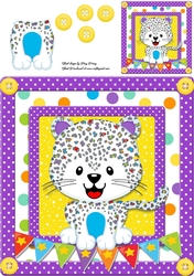 White & Purple Cheetah 8x8