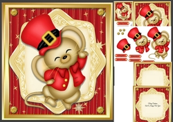 Santas Mouse Helper 8x8 Mini Kit