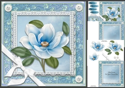 Beautiful Blue Flower 8x8 Mini Kit