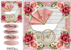 Beautiful Pink Pram 8x8