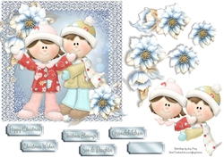 Adorable Christmas Children 6x6