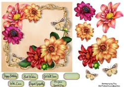Beautiful Bright Flowers 7x7