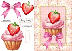 Yummy Strawberry Cupcake