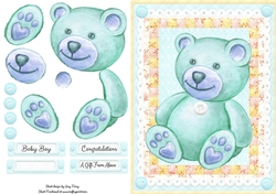Cute Blue Teddy Bear