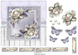 Beautiful Lilac And Cream Roses 7x7