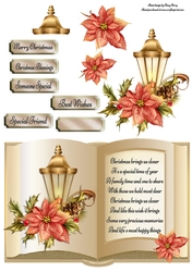 Beautiful Gold Lantern Open Book