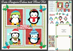 Cute Penguin Cubes 8x8 Mini Kit