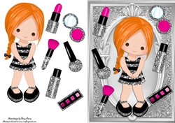 Beautiful Red Haired Make Up Girl