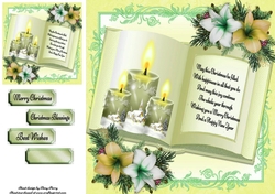 Beautiful Golden Candles Open Book 8x8