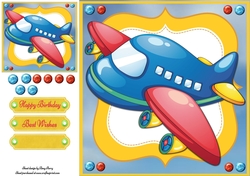 Colourful Toy Plane 8x8
